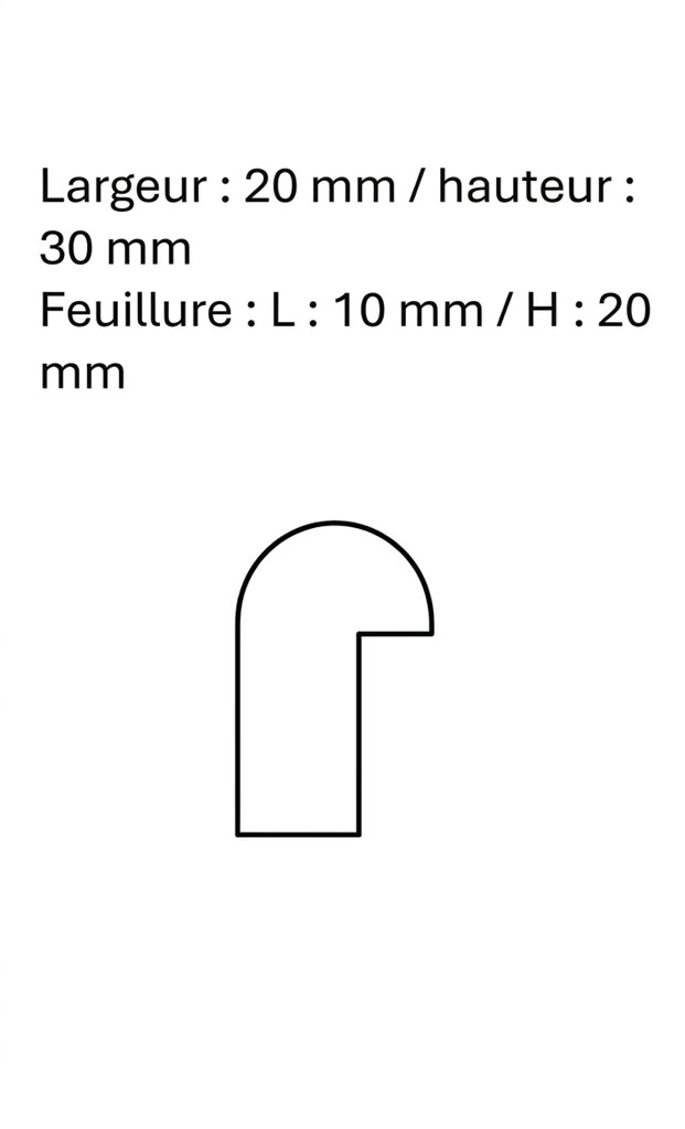 Jonc 20*30 L: 20 mm / H: 30 mm